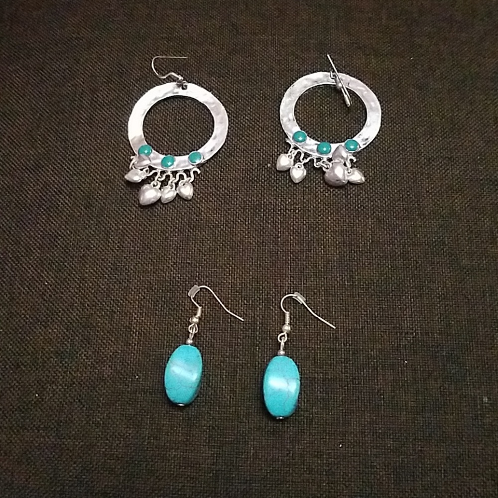 Blue earrings - Picture 2 of 3